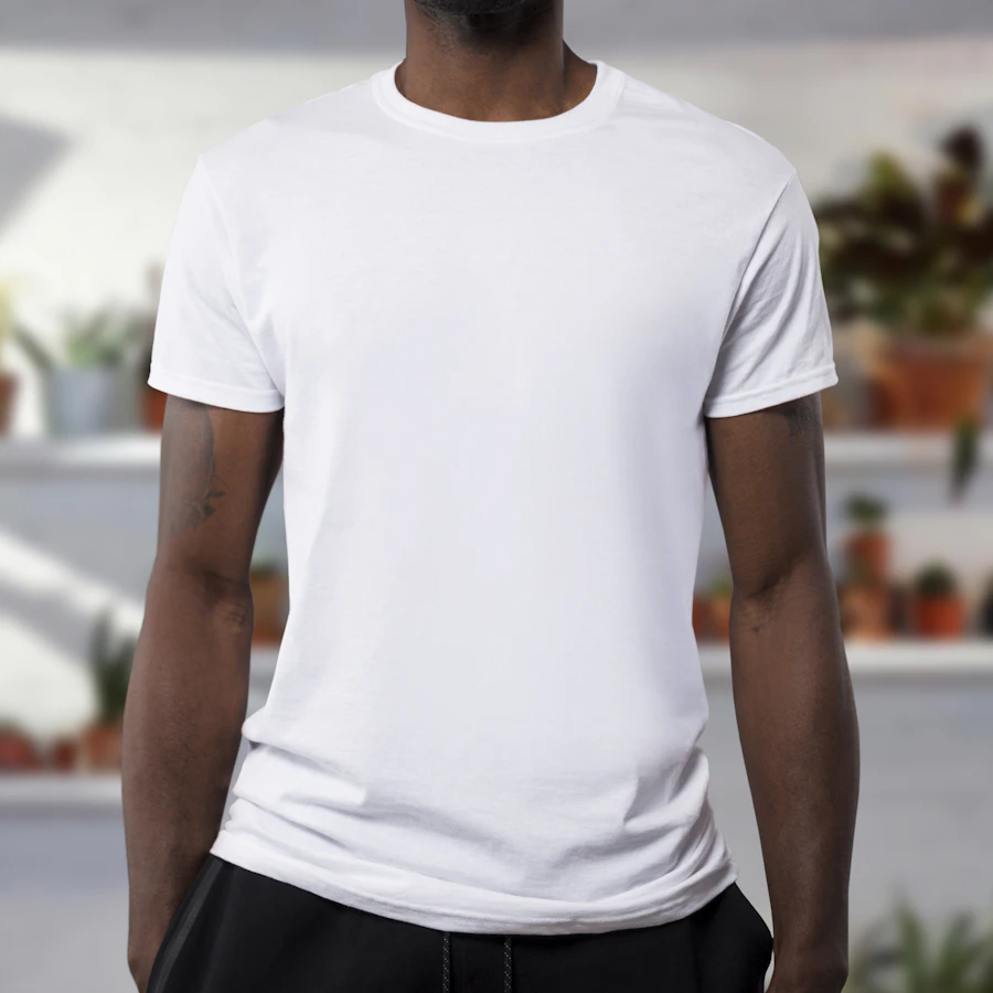 Plain white advertising tee